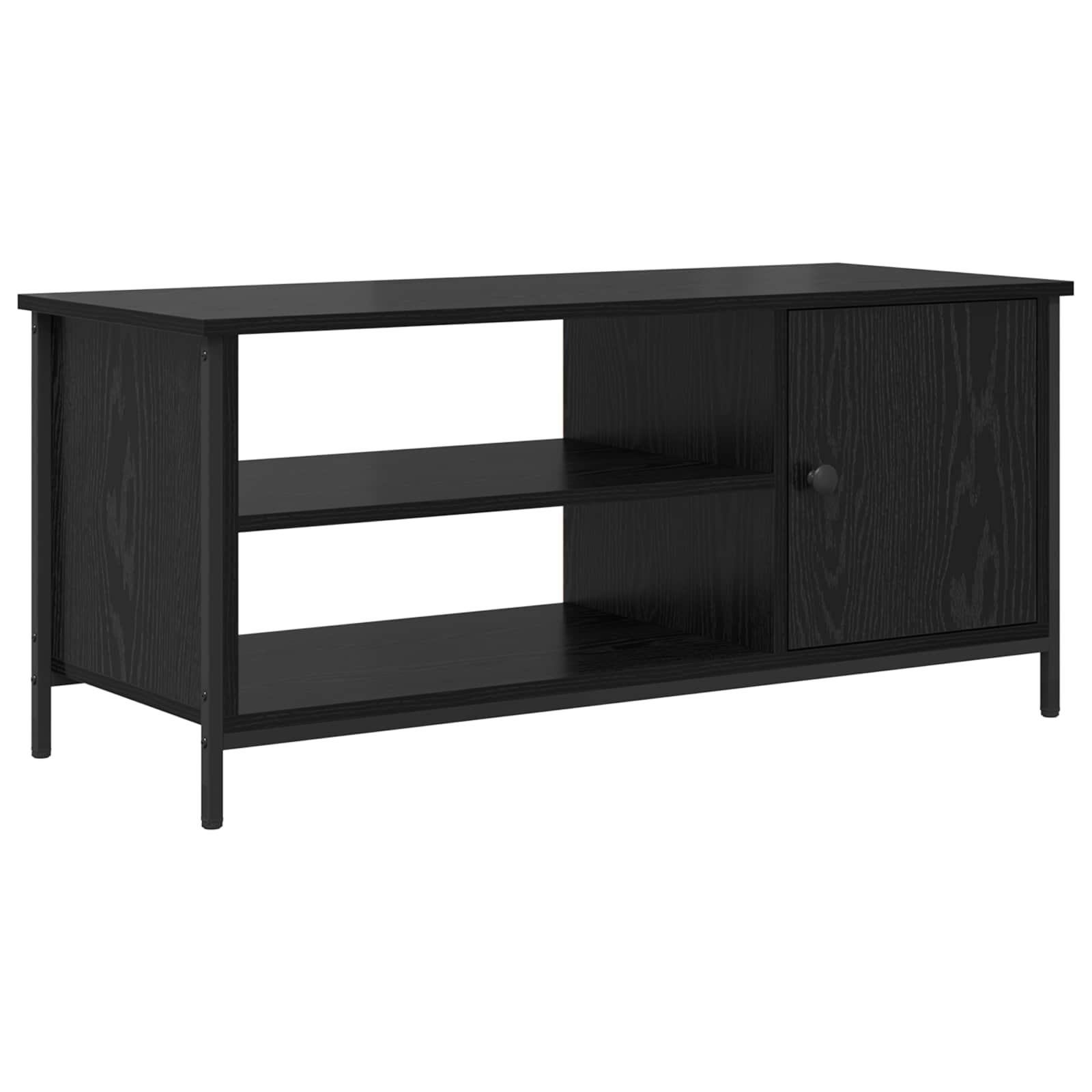 Mobile TV Rovere Nero 100 x 40 x 45 cm Legno multistrato