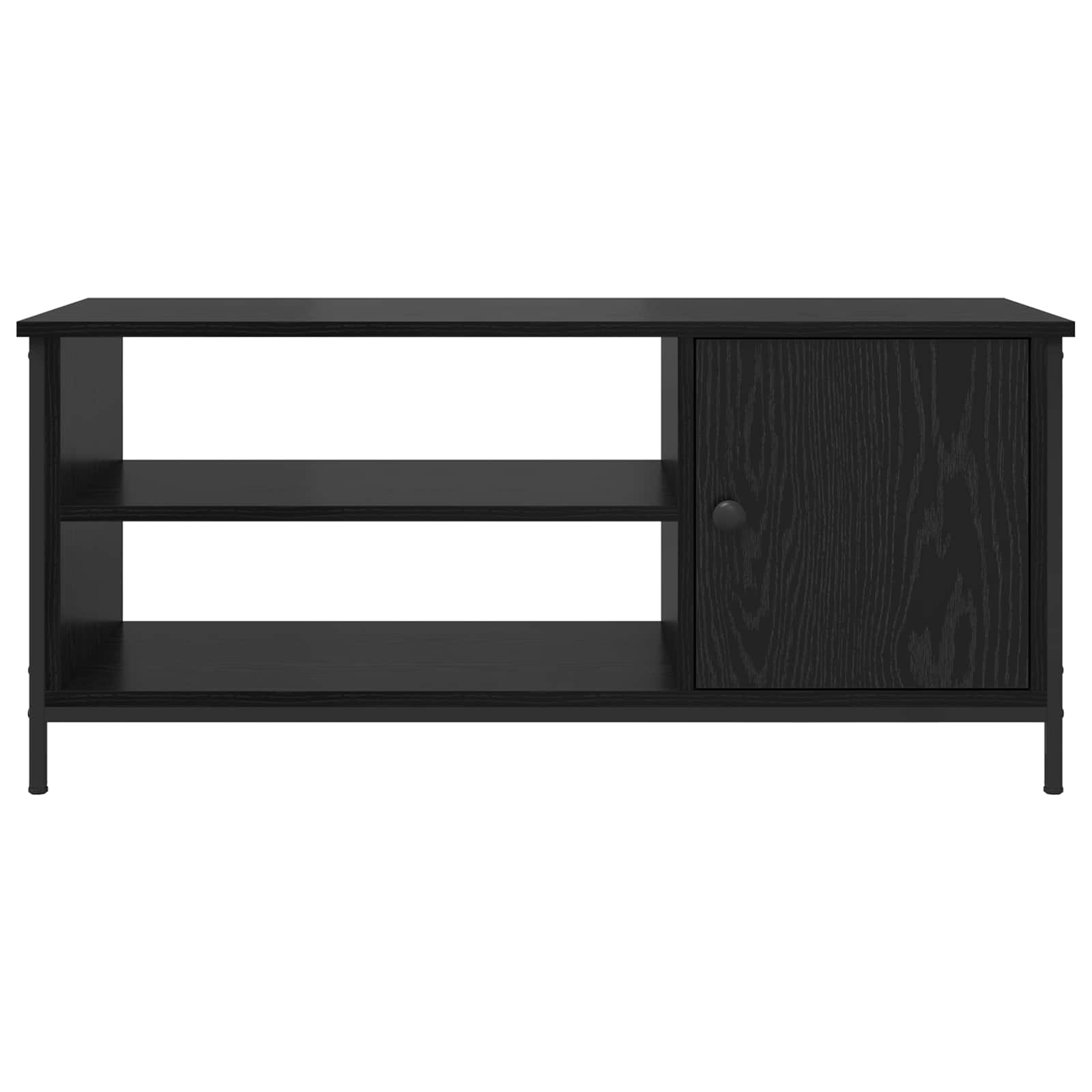 Mobile TV Rovere Nero 100 x 40 x 45 cm Legno multistrato