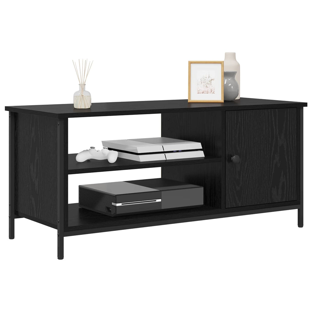 Mobile TV Rovere Nero 100 x 40 x 45 cm Legno multistrato