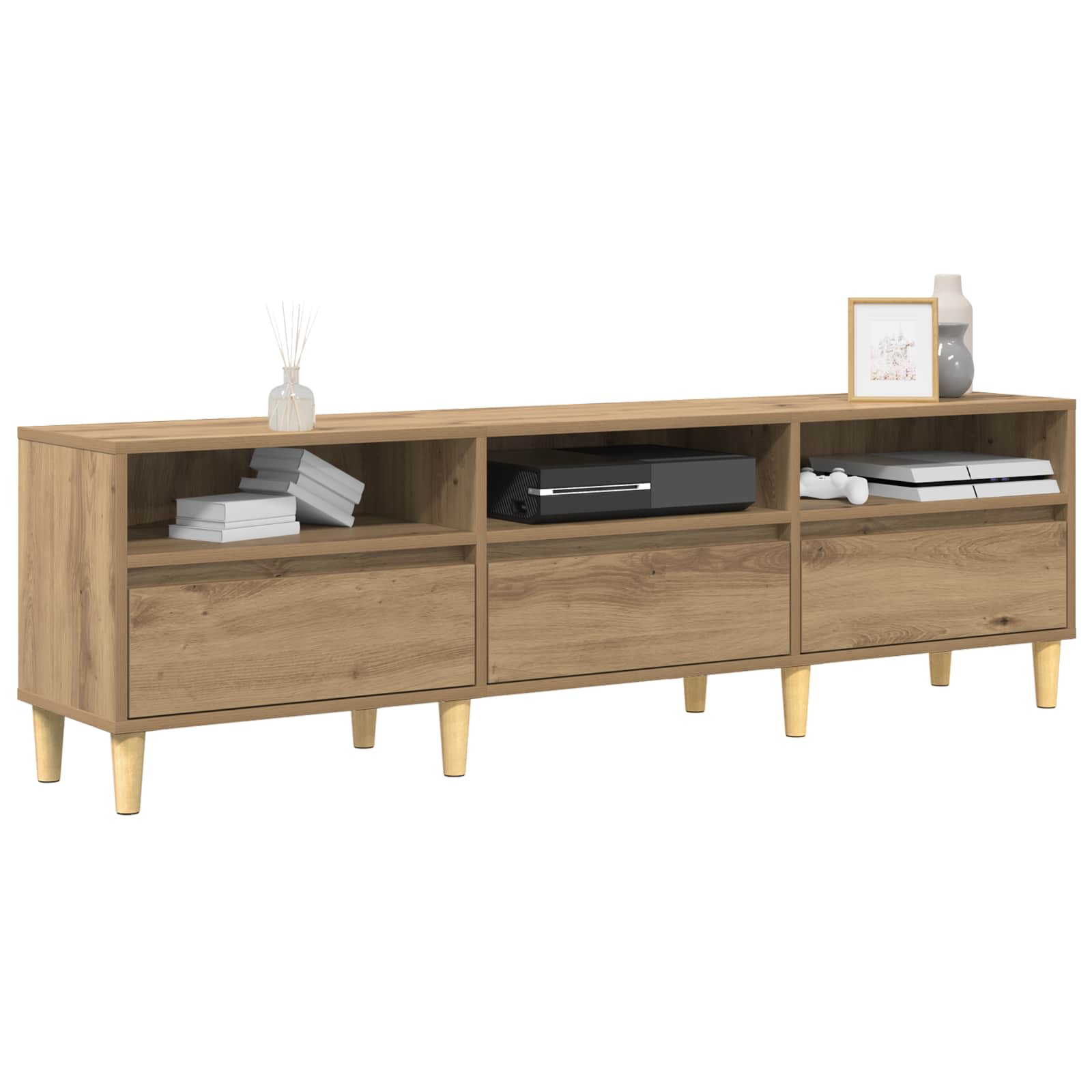 Mobile TV Rovere artigianale 150 x 30 x 45 cm Legno multistrato