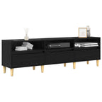 Mobile TV Rovere Nero 150 x 30 x 45 cm Legno multistrato