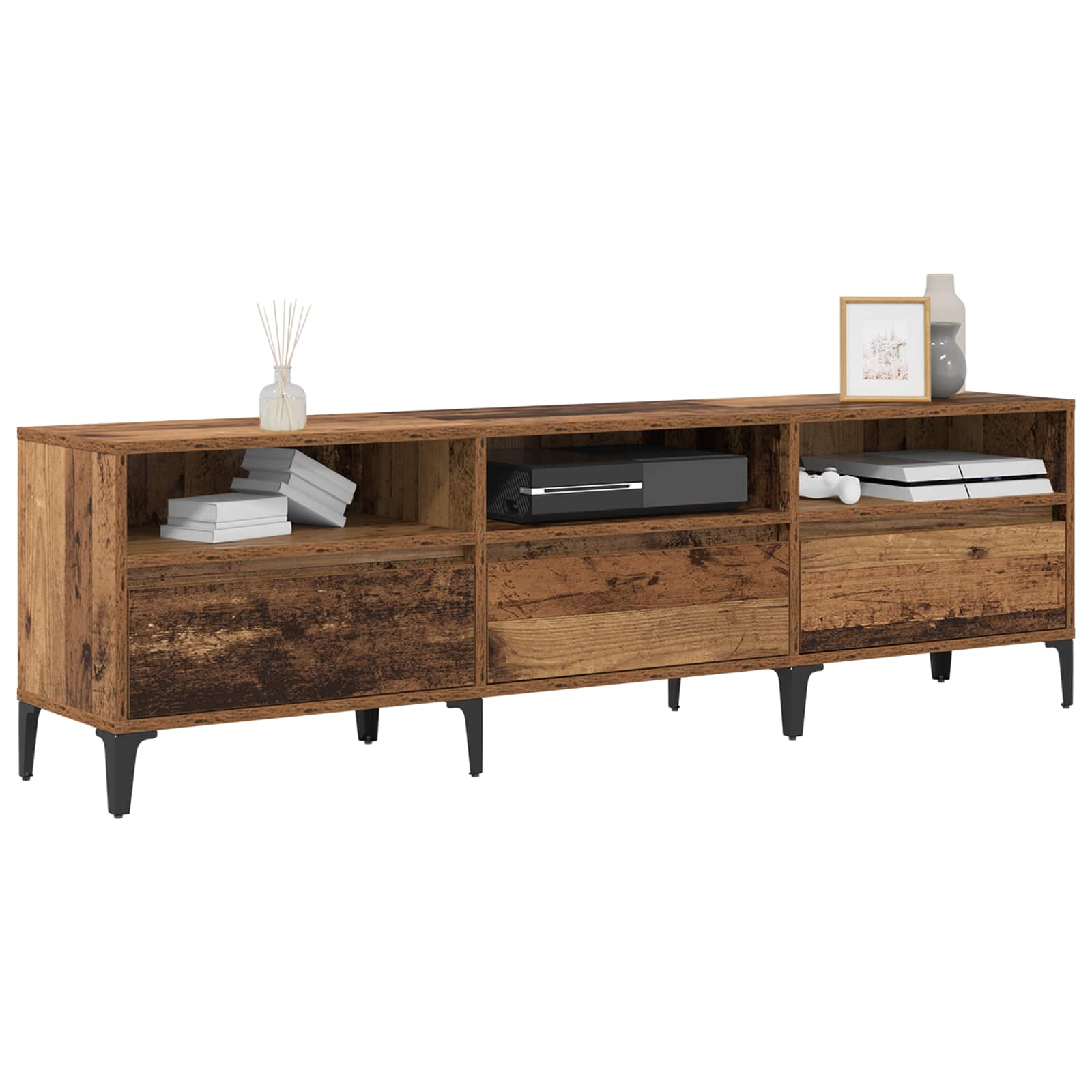 Mobile TV con cassetto Legno vecchio 150 x 30 x 45 cm