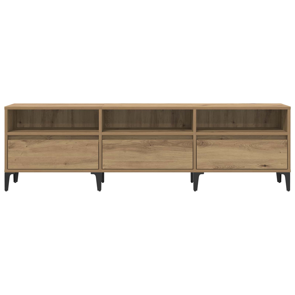 Mobile TV con cassetto Rovere artigianale 150 x 30 x 45 cm