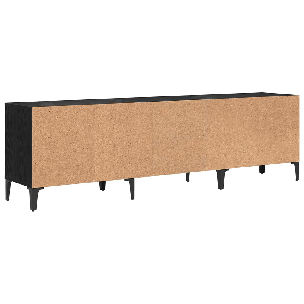 Mobile TV con cassetto Rovere Nero 150 x 30 x 45 cm