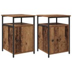 Armadio da Notte 2 pcs Legno antico Legno multistrato