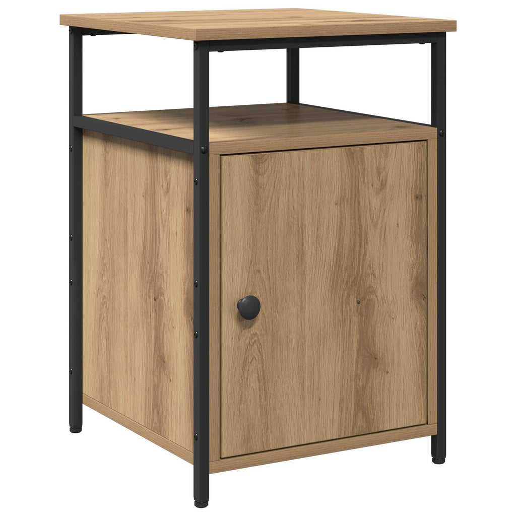 Armadio da Notte 2 pcs rovere artigianale Legno multistrato