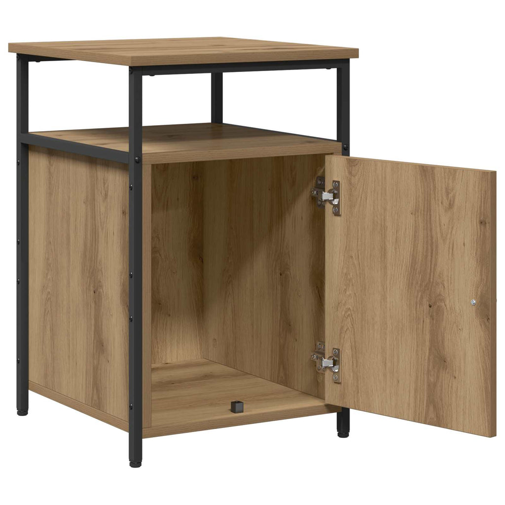 Armadio da Notte 2 pcs rovere artigianale Legno multistrato