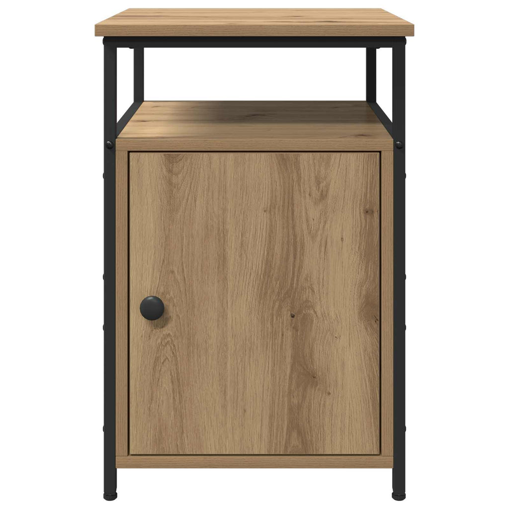 Armadio da Notte 2 pcs rovere artigianale Legno multistrato