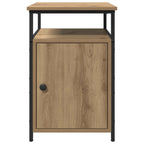 Armadio da Notte 2 pcs rovere artigianale Legno multistrato