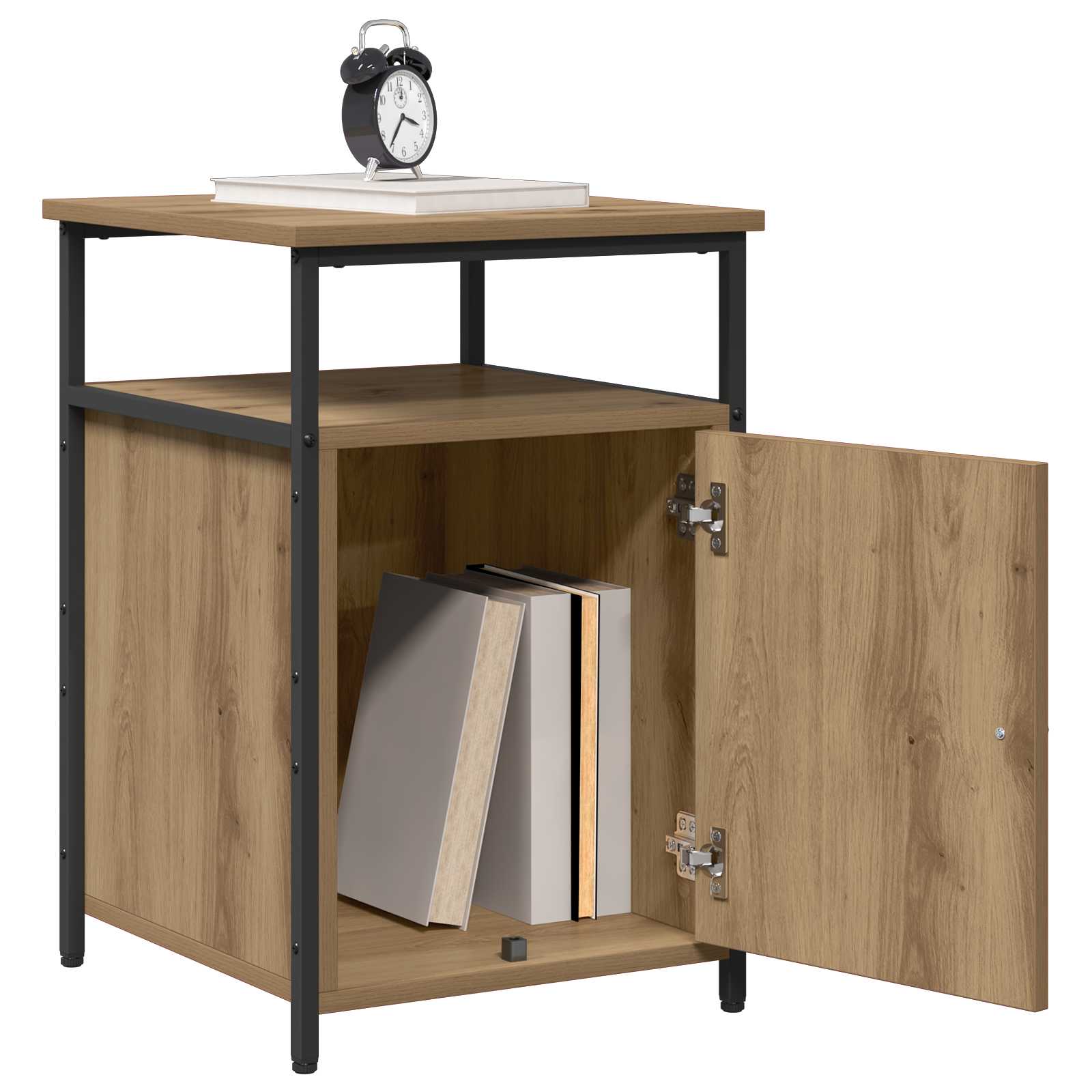 Armadio da Notte 2 pcs rovere artigianale Legno multistrato