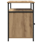 Armadio da Notte 2 pcs rovere artigianale Legno multistrato