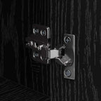 Armadio da Notte con cassetto Rovere nero Legno multistrato