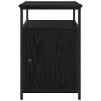 Armadio da Notte con cassetto Rovere nero Legno multistrato