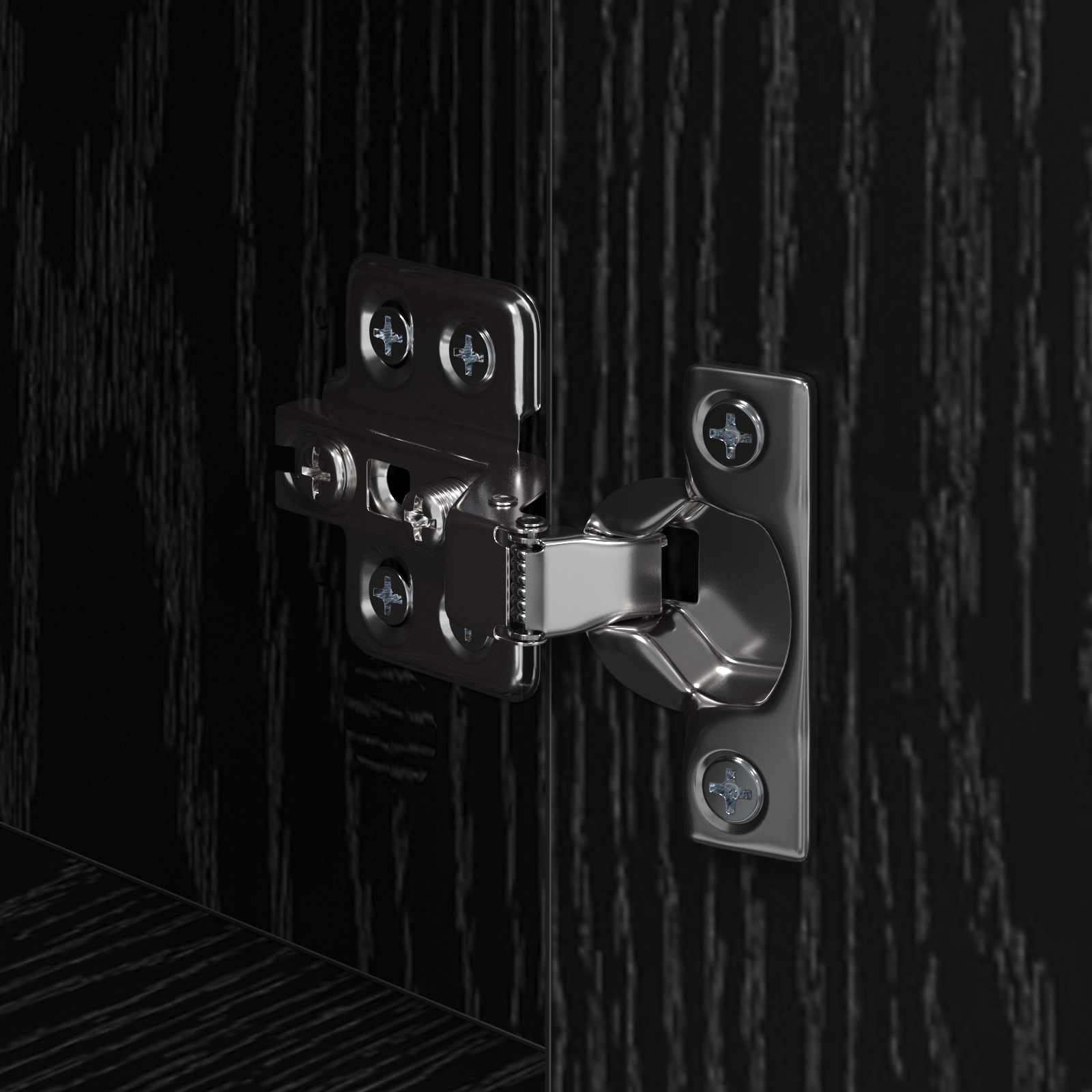Armadio da Notte 2 pcs Rovere nero Legno multistrato