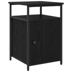 Armadio da Notte 2 pcs Rovere nero Legno multistrato