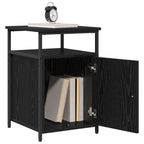 Armadio da Notte 2 pcs Rovere nero Legno multistrato