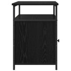 Armadio da Notte 2 pcs Rovere nero Legno multistrato