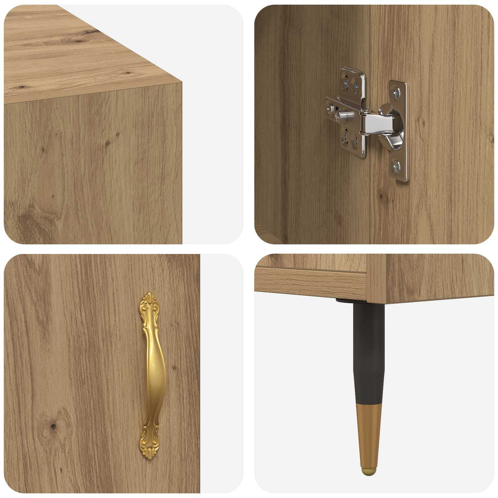 Scrivania rovere artigianale 140 x 50 x 75 cm Legno multistrato
