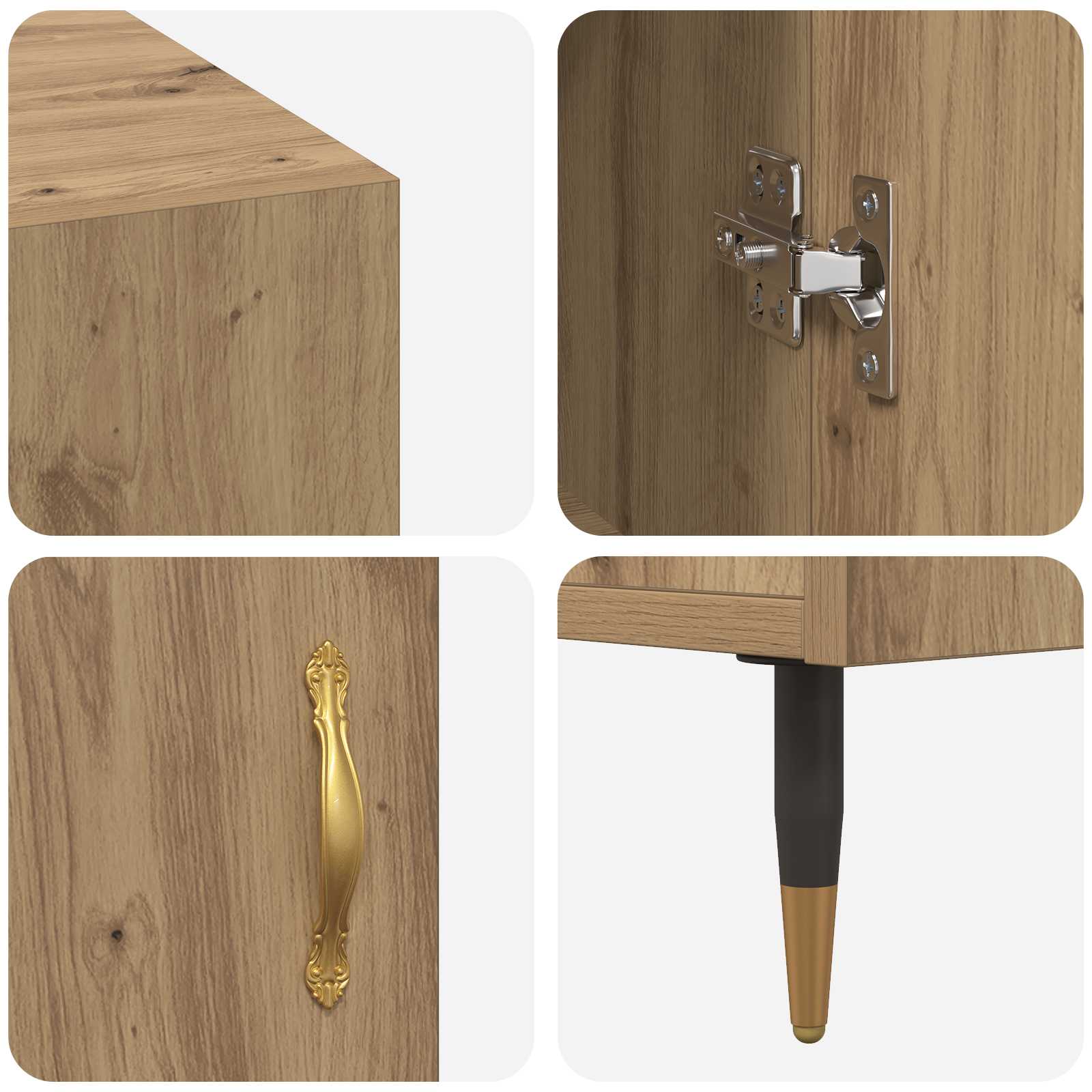 Scrivania rovere artigianale 140 x 50 x 75 cm Legno multistrato