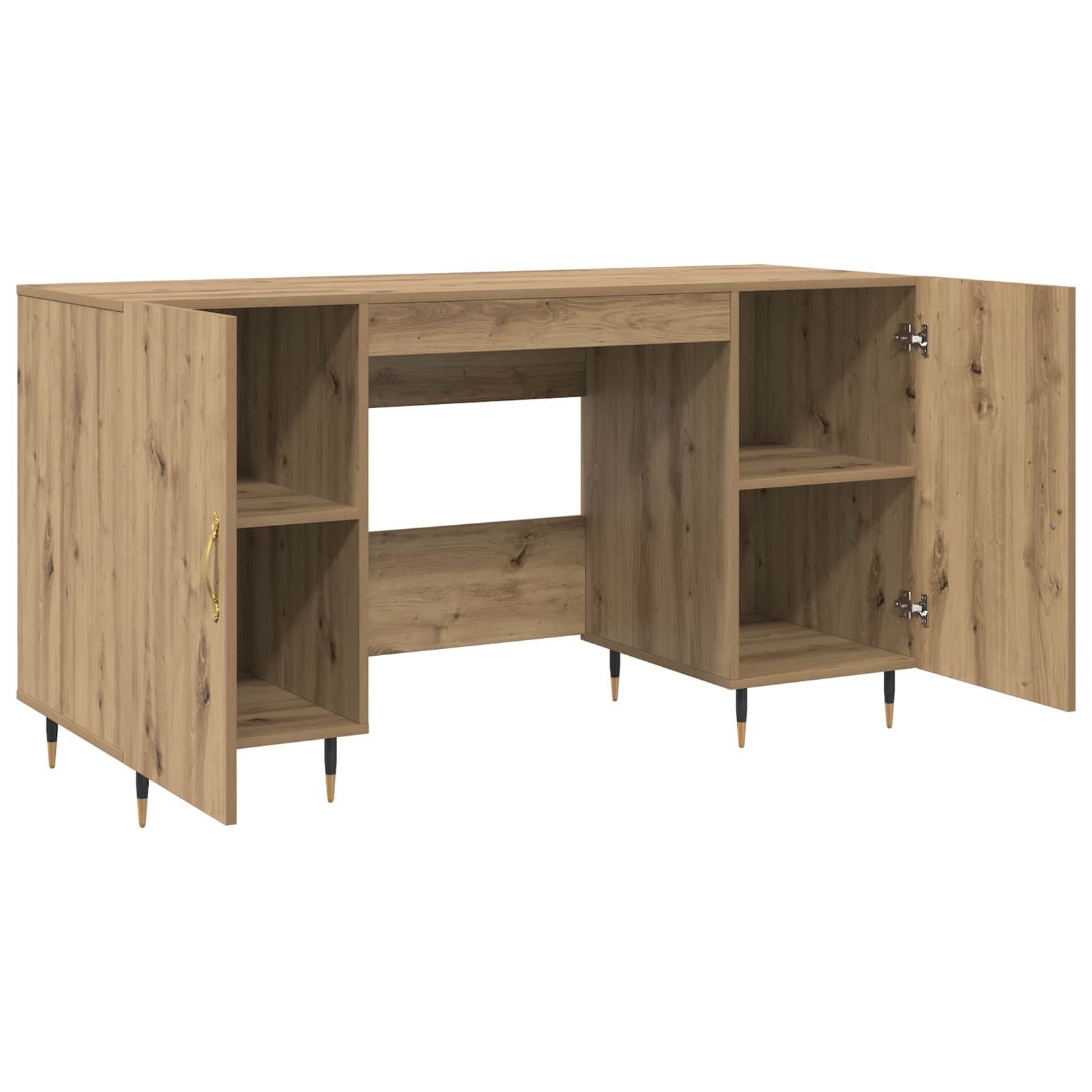 Scrivania rovere artigianale 140 x 50 x 75 cm Legno multistrato