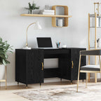 Scrivania Rovere nero 140 x 50 x 75 cm Legno multistrato