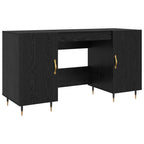 Scrivania Rovere nero 140 x 50 x 75 cm Legno multistrato