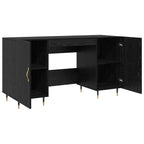 Scrivania Rovere nero 140 x 50 x 75 cm Legno multistrato