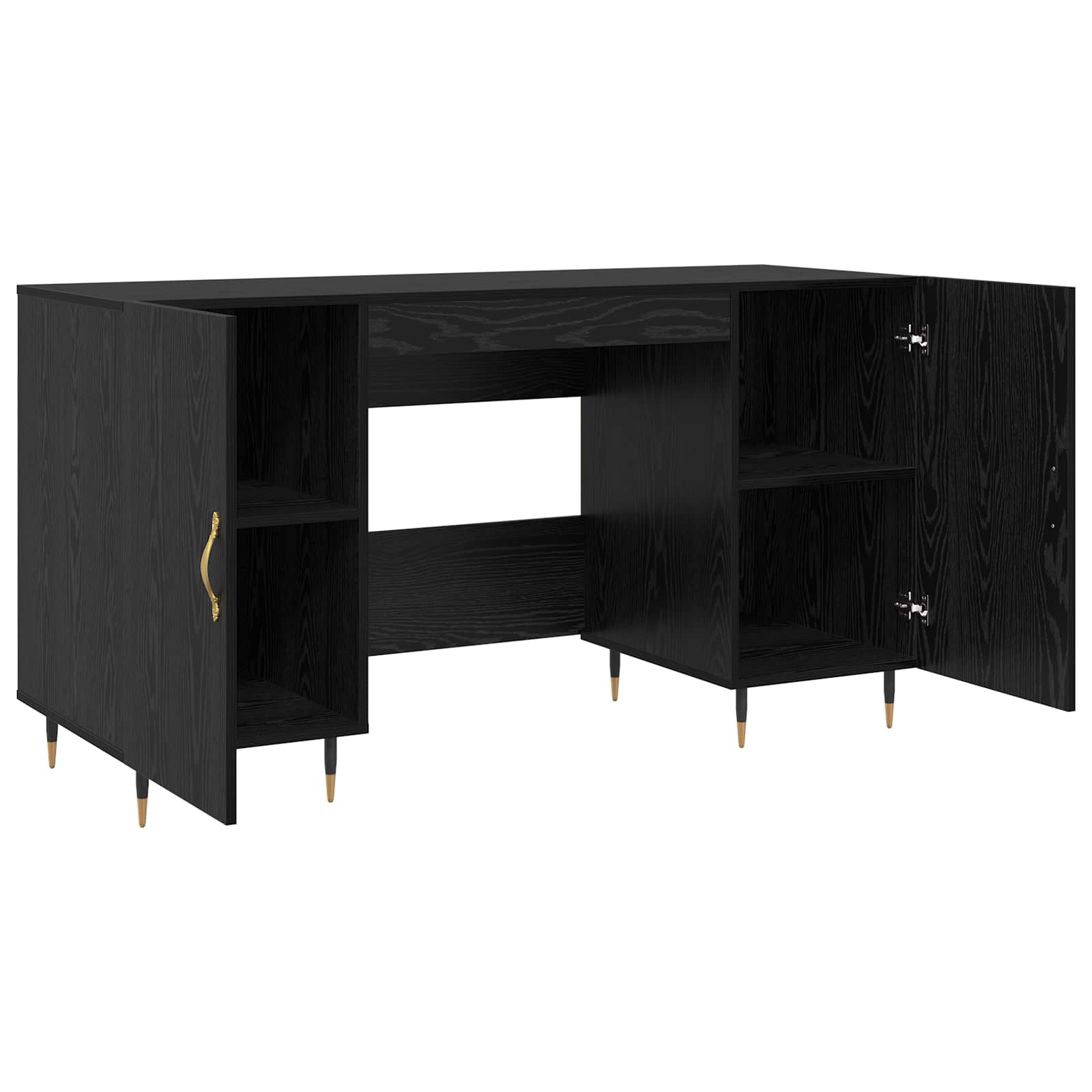 Scrivania Rovere nero 140 x 50 x 75 cm Legno multistrato