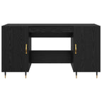 Scrivania Rovere nero 140 x 50 x 75 cm Legno multistrato