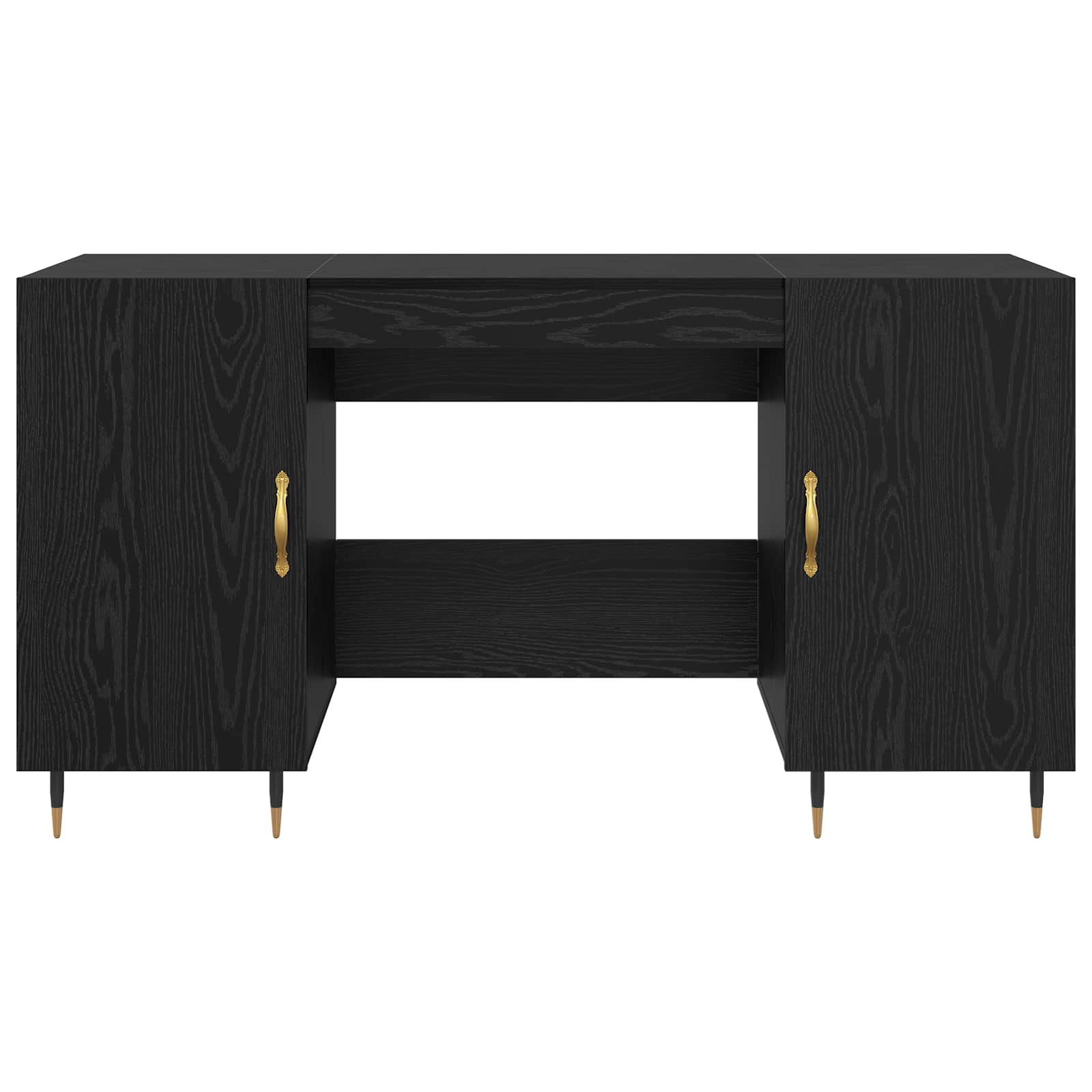 Scrivania Rovere nero 140 x 50 x 75 cm Legno multistrato