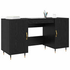 Scrivania Rovere nero 140 x 50 x 75 cm Legno multistrato