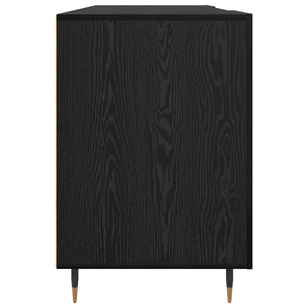 Scrivania Rovere nero 140 x 50 x 75 cm Legno multistrato