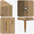 Scrivania rovere artigianale 140 x 50 x 75 cm Legno multistrato