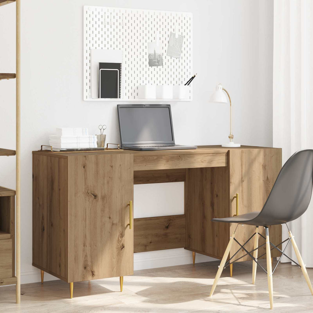 Scrivania rovere artigianale 140 x 50 x 75 cm Legno multistrato
