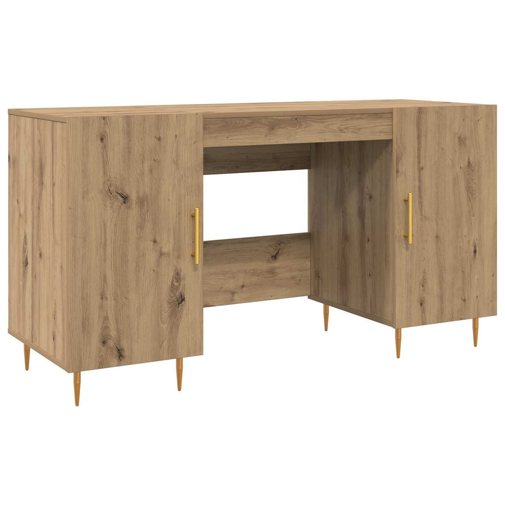 Scrivania rovere artigianale 140 x 50 x 75 cm Legno multistrato