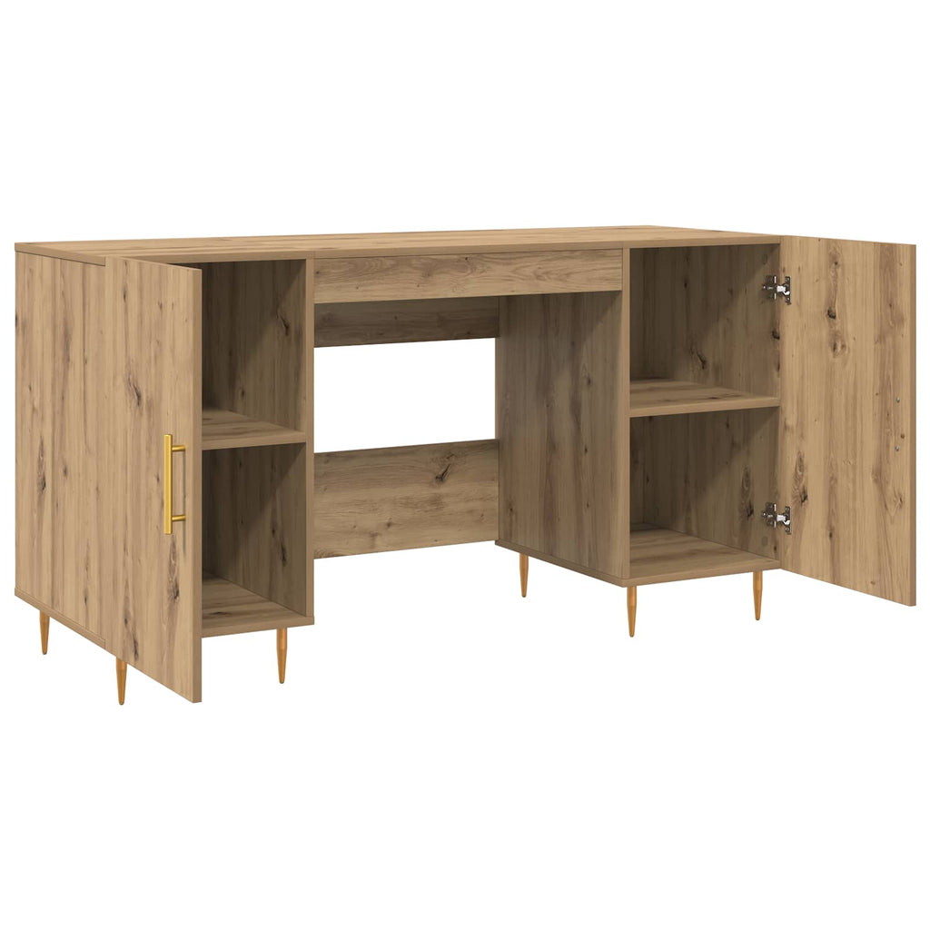 Scrivania rovere artigianale 140 x 50 x 75 cm Legno multistrato