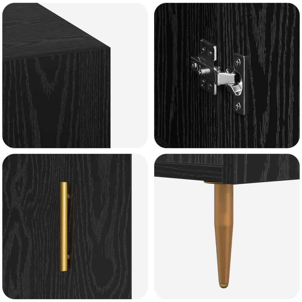 Scrivania Rovere nero 140 x 50 x 75 cm Legno multistrato