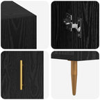 Scrivania Rovere nero 140 x 50 x 75 cm Legno multistrato