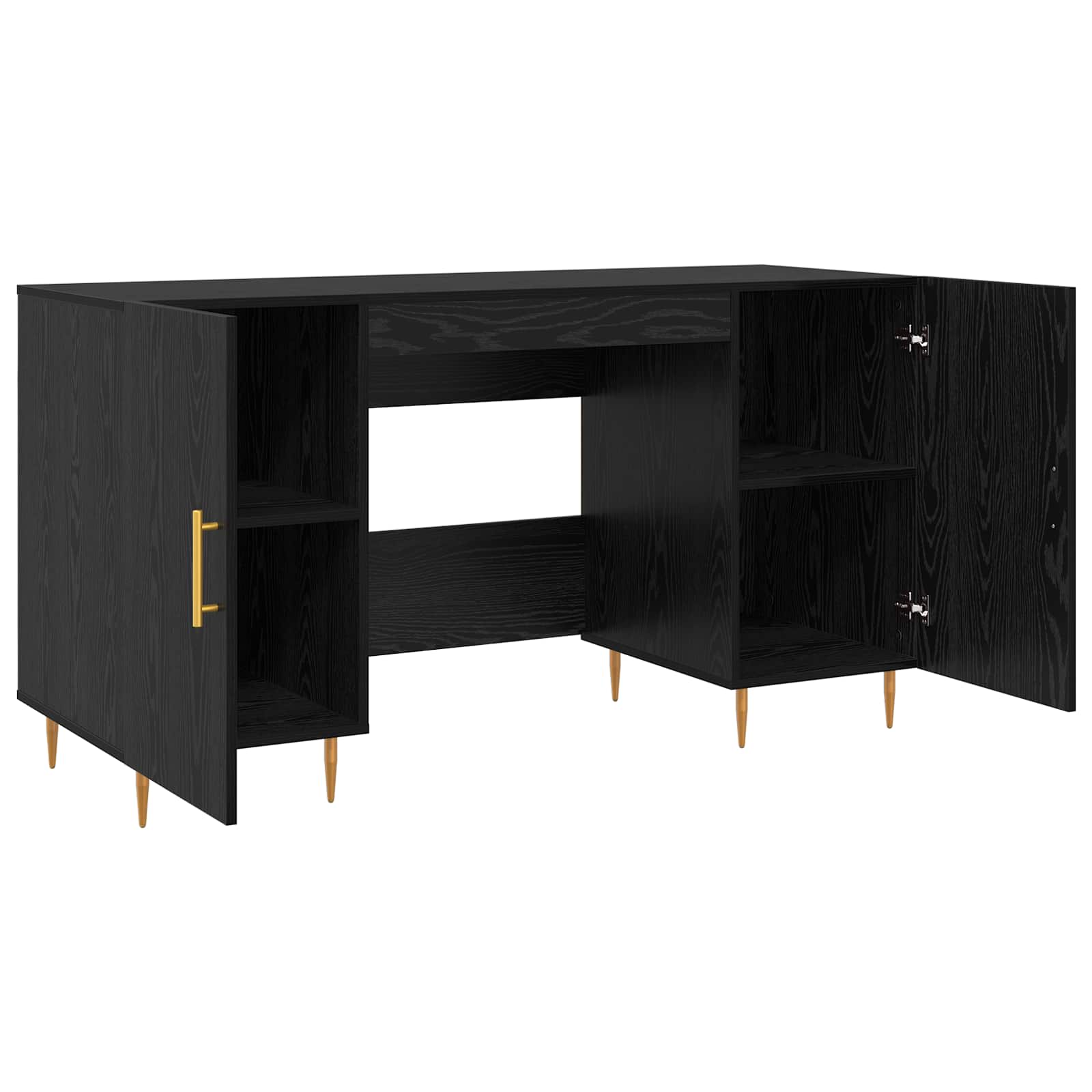 Scrivania Rovere nero 140 x 50 x 75 cm Legno multistrato