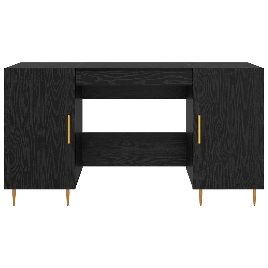 Scrivania Rovere nero 140 x 50 x 75 cm Legno multistrato