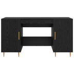 Scrivania Rovere nero 140 x 50 x 75 cm Legno multistrato