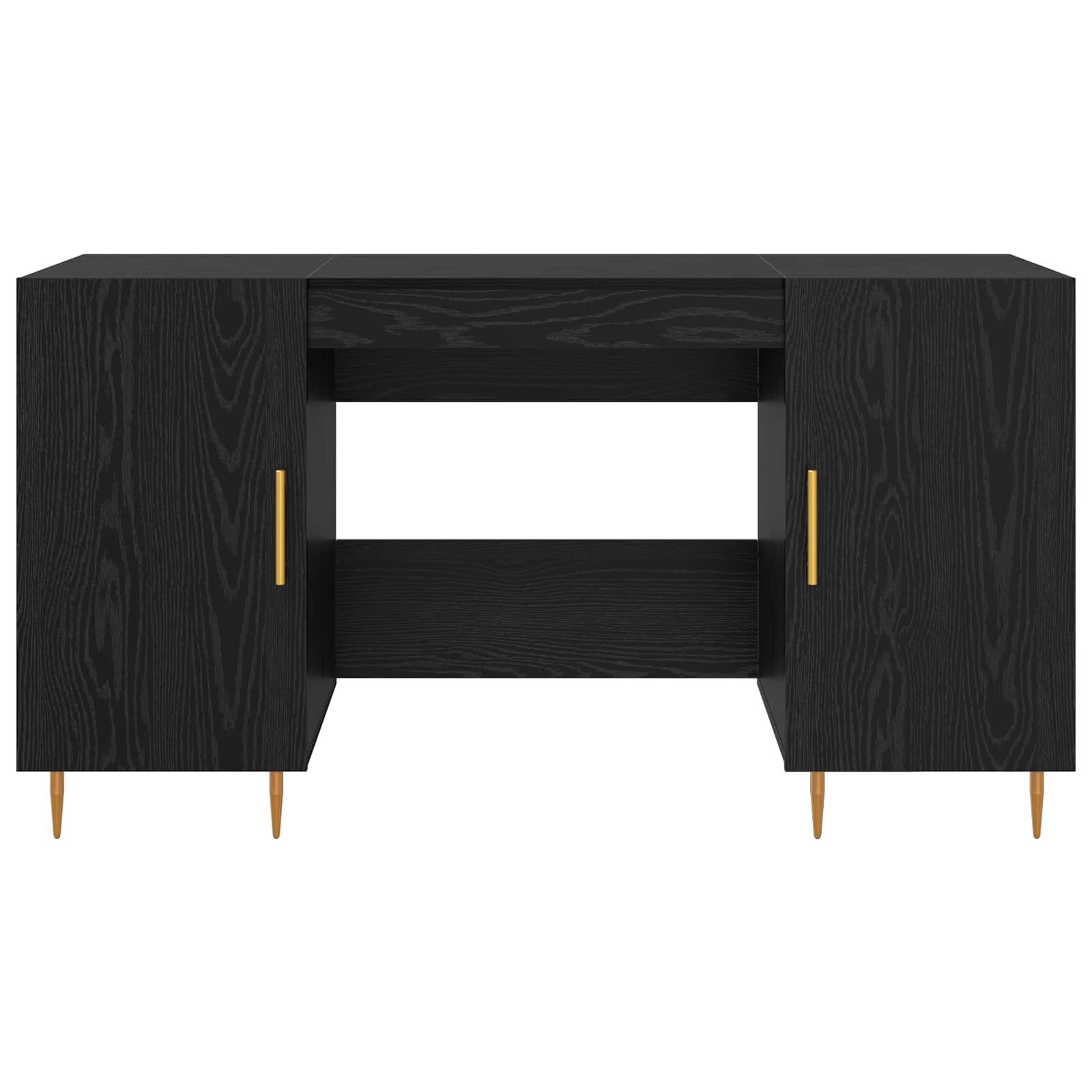 Scrivania Rovere nero 140 x 50 x 75 cm Legno multistrato