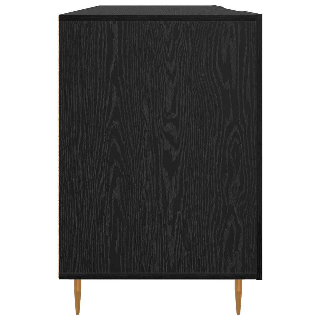 Scrivania Rovere nero 140 x 50 x 75 cm Legno multistrato
