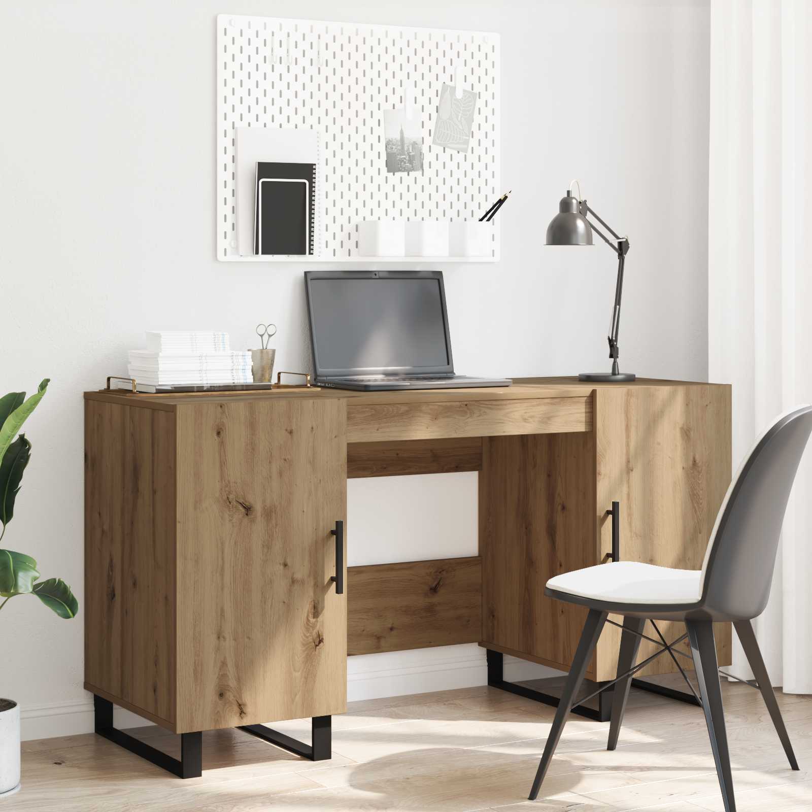 Scrivania rovere artigianale 140 x 50 x 75 cm Legno multistrato