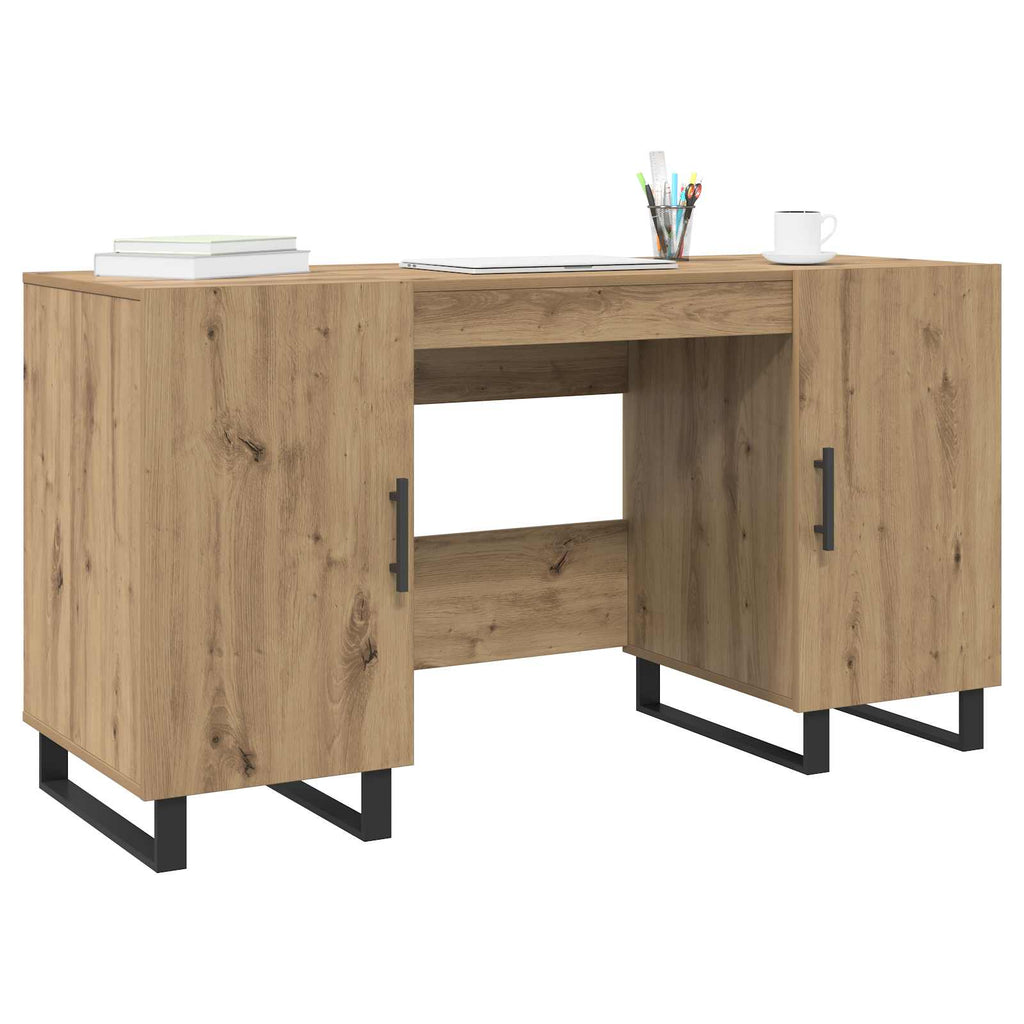 Scrivania rovere artigianale 140 x 50 x 75 cm Legno multistrato