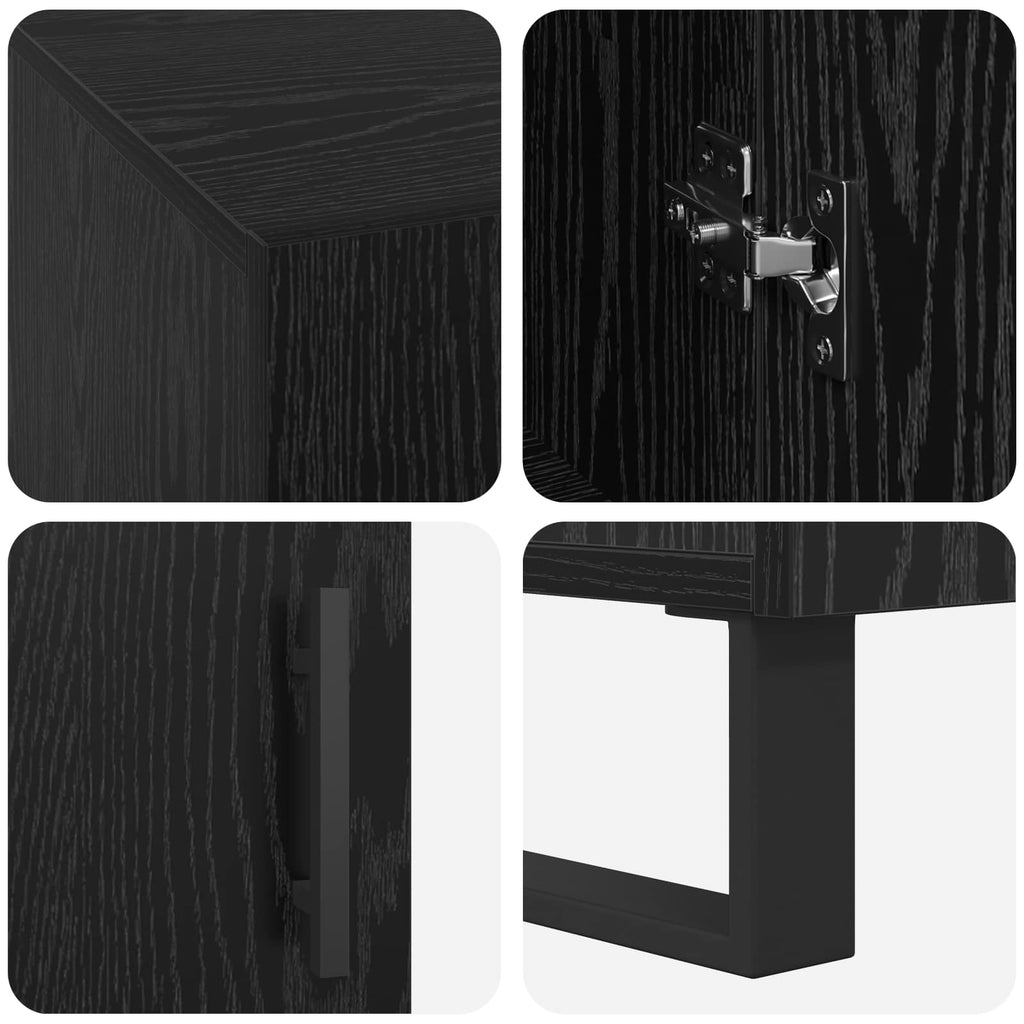 Scrivania Rovere nero 140 x 50 x 75 cm Legno multistrato