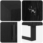 Scrivania Rovere nero 140 x 50 x 75 cm Legno multistrato