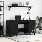 Scrivania Rovere nero 140 x 50 x 75 cm Legno multistrato