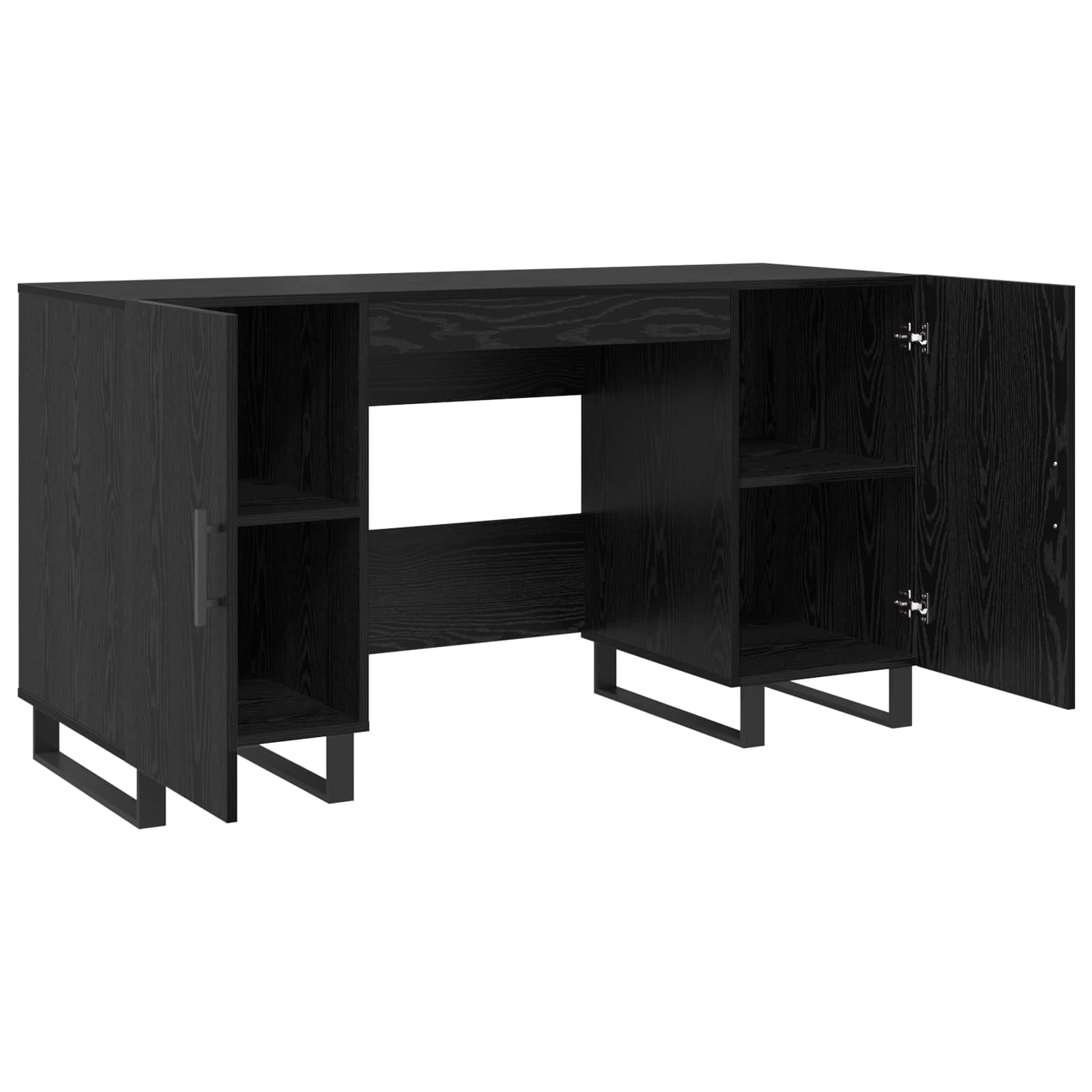 Scrivania Rovere nero 140 x 50 x 75 cm Legno multistrato