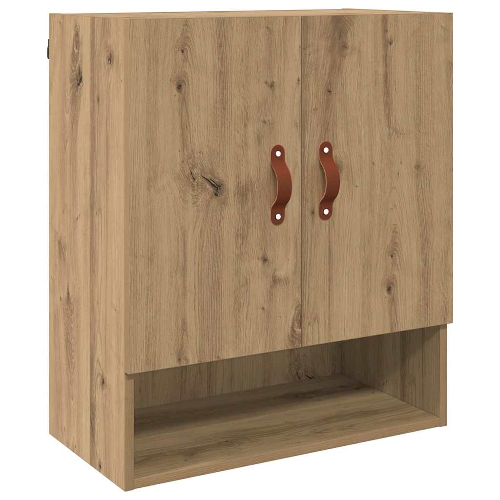 Armadietto a muro rovere artigianale 60 x 31 x 70 cm
